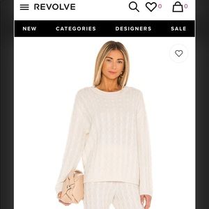 Revolve Cashmere Cable Knit Sweater
